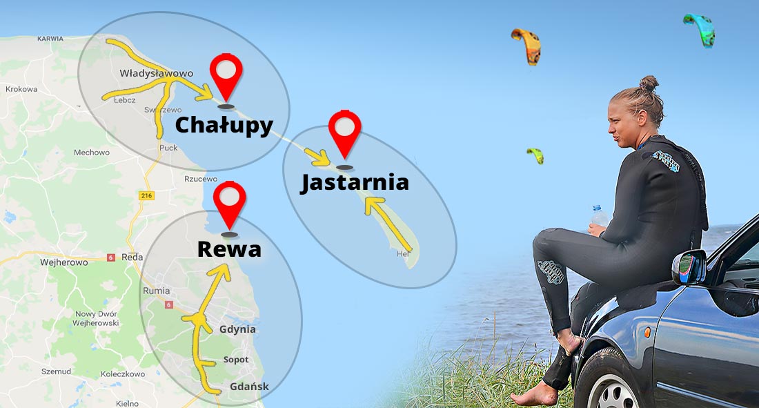 mapka lokalizacja szkoły Hel Chałupy Jastarnia Rewa